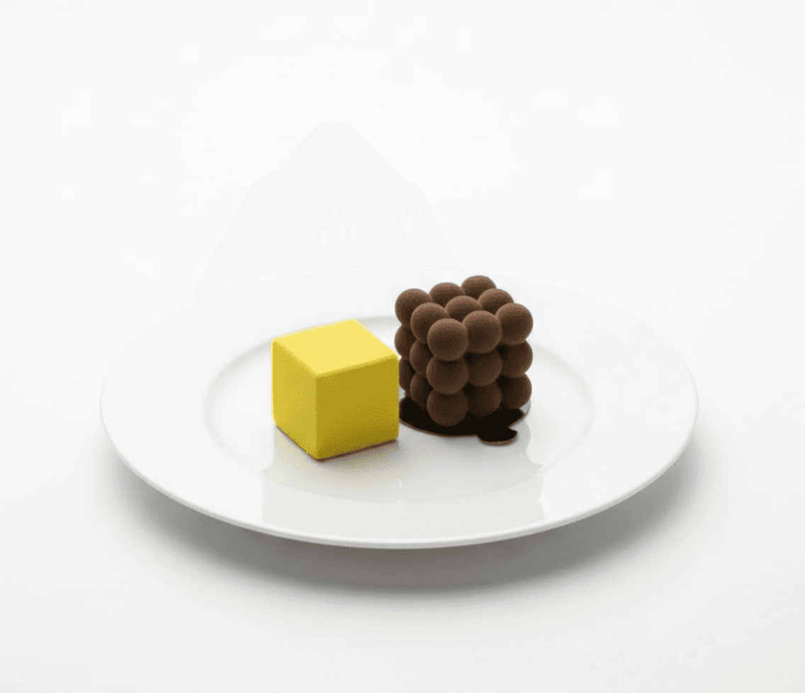 Handcrafted chocolate and lemon mousse desserts